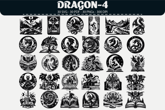 Download Dragon Vector Clipart – 30 Designs - Design Collection