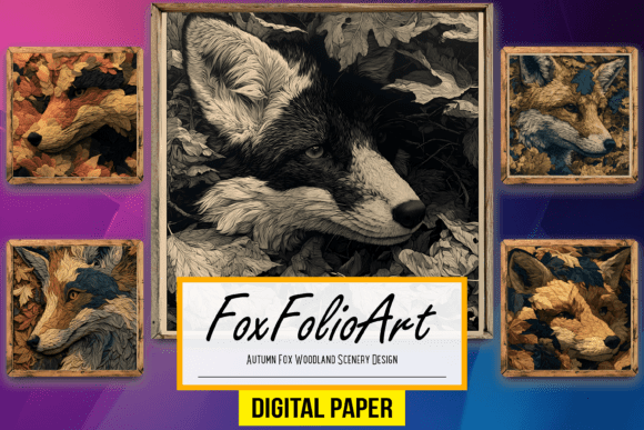 Download Autumn Fox Woodland Scenery Design Arts - Design Collection