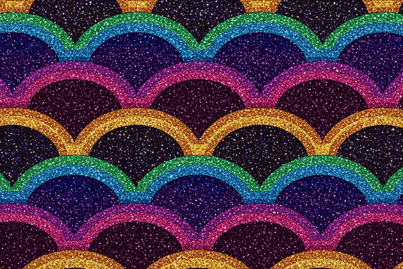 Download Rainbow Pattern with Glittery Scales - Premium Bundle