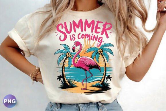 Download Summer is Coming Flamingo T-Shirt Design - Design Collection