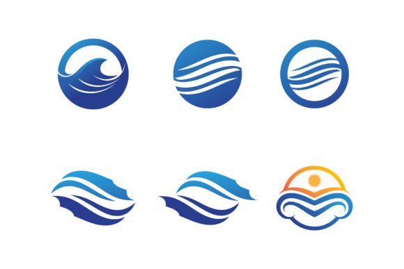 Download Wave and Water Icon Beach Logo Design - Design Collection