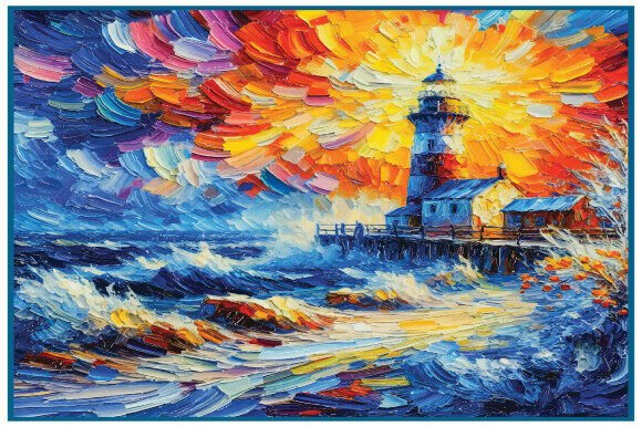 Download Lighthouse Colorful Vector Design Art - Design Collection