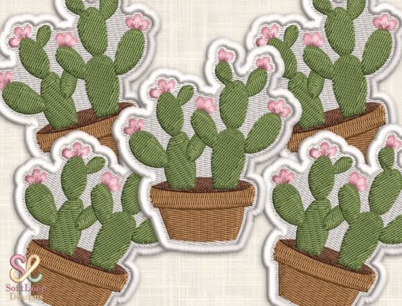 Download Cute Cactus Embroidery Patch Design - Design Collection