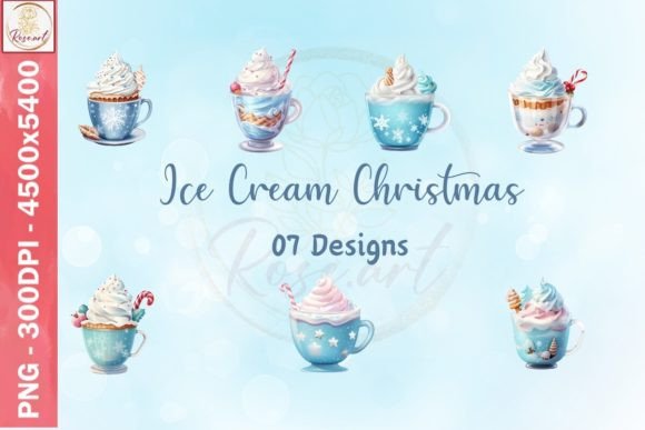 Download Ice Cream Christmas PNG Bundle Design - Design Collection