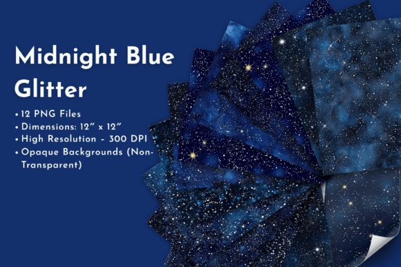 Download Midnight Blue Glitter Digital Paper - Premium Resources