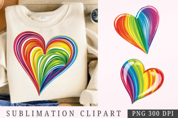 Download Colorful Heart PNG Design - Design Collection