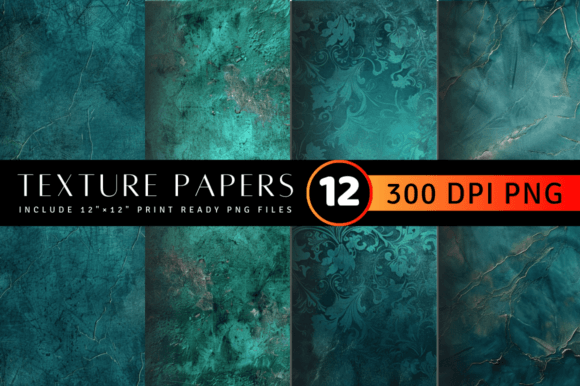 Download Luxury Teal Texture Digital Paper - Premium Bundle