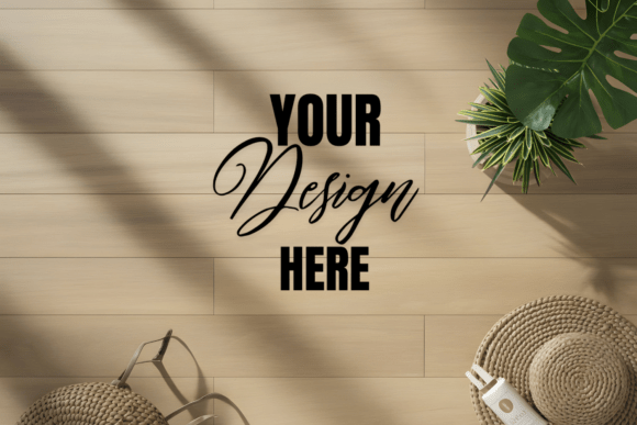 Download Wooden Floor Flat Lay Mockup - Premium Bundle